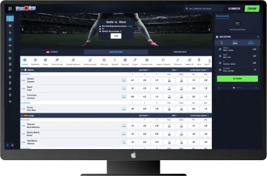 Section paris sportifs du VegasHero casino.