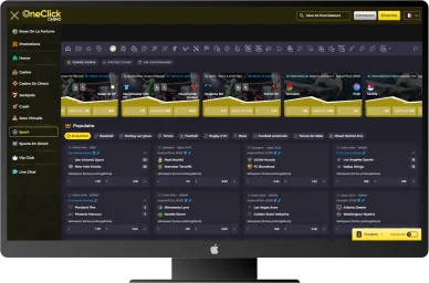 Section sport de OneClick Casino. Paris sportifs sur OneClick Casino.