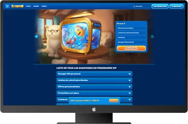 Programme VIP Spinfin niveau 5 et cashback.