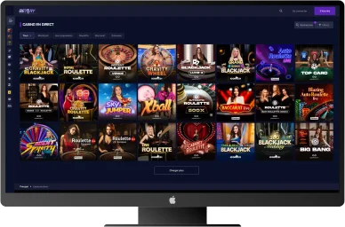 Jeux live Betory. Casino en direct Betory avec jeux live.