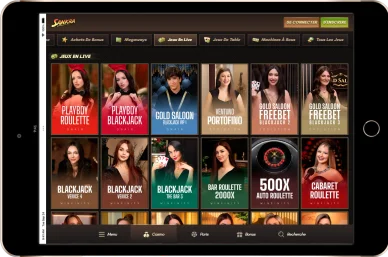 Jeux live Sankra casino.