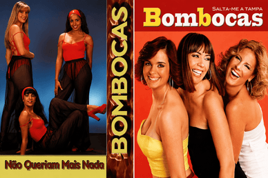 Capas dos álbuns “Não Queriam Mais Nada” e “Bombocas – Salta-me a Tampa”, os primeiros discos do grupo