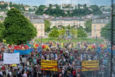 Proteste gegen das Bahnprojekt „Stuttgart 21“