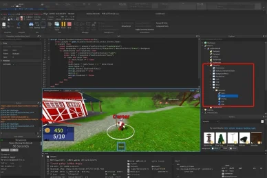 واجهة روبلوكس ستوديو واجهة برنامج روبلوكس ستوديو لتطوير وبرمجة الألعاب