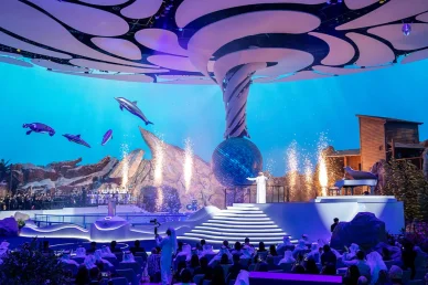 عروض حية وتجارب ترفيهية غامرة سي وورلد أبوظبي (SeaWorld): عرض مسرحي حي وتفاعلي للجمهور.