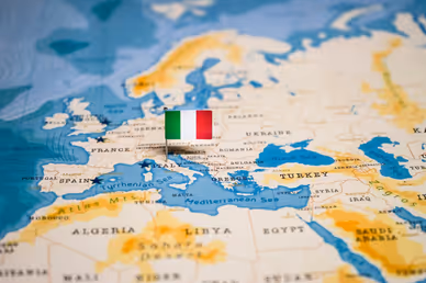 Ілюстративне зображення Італії на карті