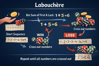 Η στρατηγική Labouchère στη ρουλέτα: σύστημα για online καζίνο Μέθοδος Labouchère στη ρουλέτα σε καζίνο