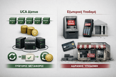 Σύστημα UCA λειτουργεί χωρίς εξωτερική υποστήριξη