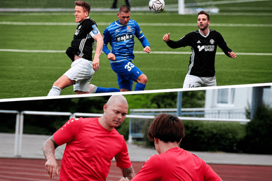 Nico Legat beim Fußball – Spiel in der U19-Bundesliga West als rechter Verteidiger