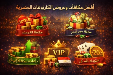 عروض ومكافآت كازينو اون لاين في مصر أفضل مكافآت الكازينوهات اون لاين في مصر.