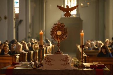 Gottesdienst zu Pfingsten in einer Schweizer Kirche