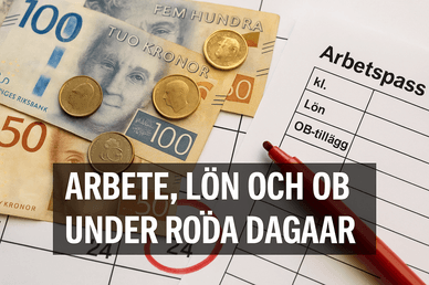 Information om lön och OB på röda dagar Arbete, lön och OB under röda dagar
