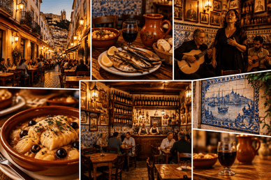 Sardinhas, fado e azulejos numa tasca lisboeta