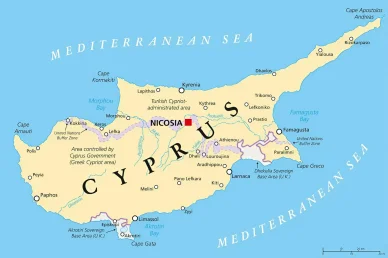 Ciprus a térképen Ciprus térképe
