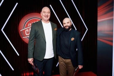 Віктор Розовий і Євген Кошовий - ведучі «Ліги сміху»