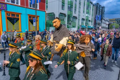 People celebrate Iceland's Independence Day, 17 June People celebrate
