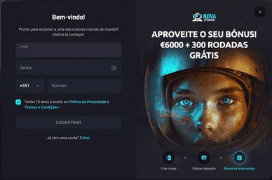 Registo no NovaDreams