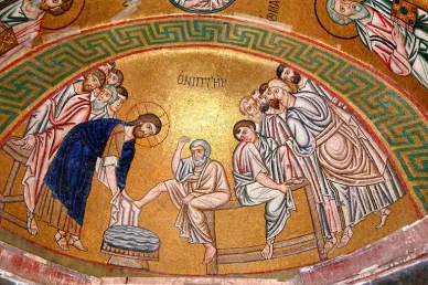 Jesus tvättar lärjungarnas fötter