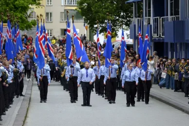 Austurvöllur Square - the square where the celebration takes place Austurvöllur Square