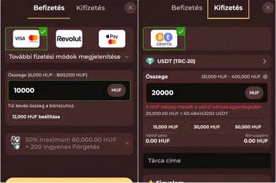 Vincispin fizetési módok - Visa, Mastercard, Skrill, Neteller, Bitcoin