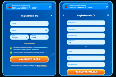 Spinfin regisztráció lépésről lépésre
