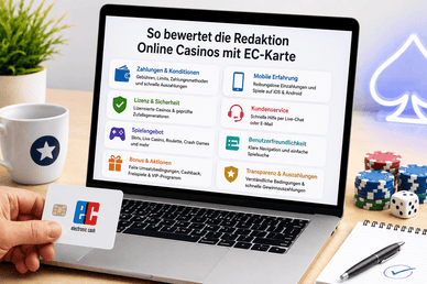 So bewertet die Redaktion Online Casinos mit EC-Karte