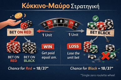 Κόκκινο-Μαύρο στη ρουλέτα: απλή στρατηγική καζίνο Ελλάδα Στρατηγική Κόκκινο-Μαύρο στη ρουλέτα online καζίνο