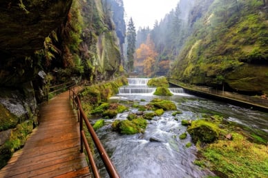 Das Kamnitzer Tal im Sächsischen Nationalpark