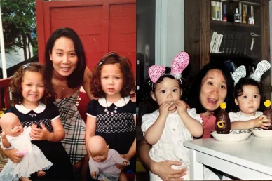 Laufey with family Laufey, Lin Wei, Júnía