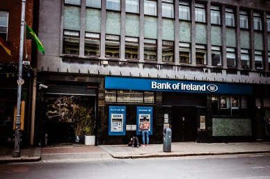 Bank of Ireland branch exterior.