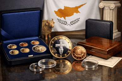 Κυπριακά κέρματα Proof με κομψή συσκευασία