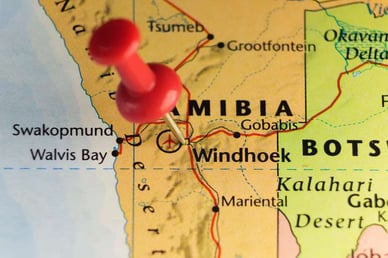 Ілюстративне зображення Намібії на карті
