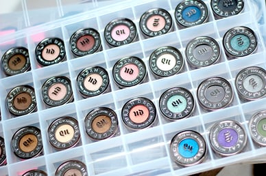 Using a Deluxe Bead Organizer for Eyeshadow Singles