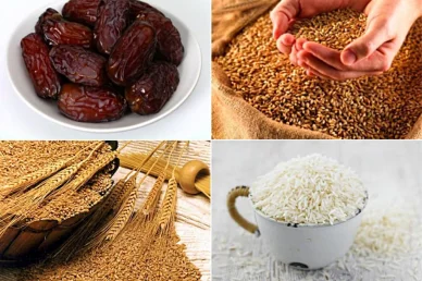 الأصناف المعتمدة لإخراج زكاة الفطر: التمر، القمح، والأرز تعرف على الأصناف المشروعة لإخراج زكاة الفطر من قوت البلد كالتمر والقمح والأرز لتأدية فريضتك بشكل صحيح