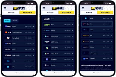bet score deposit
