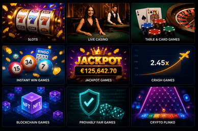 Spiele in Krypto-Casinos