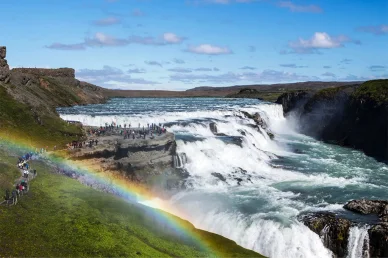 Waterfalls - Gullfoss in Iceland Gullfoss