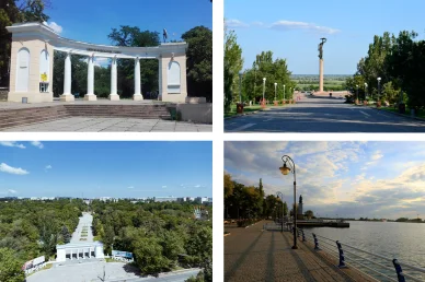 Парк “Херсонська фортеця”, Шевченківський парк, Парк Слави, набережна Дніпра
