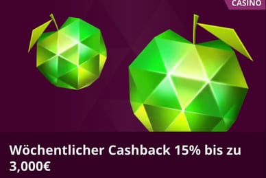 Cashback 15% bis zu 3 000 Euro