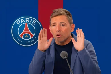 Daniel Riolo PSG Parc des Princes. Daniel Riolo supporter du PSG au Parc.
