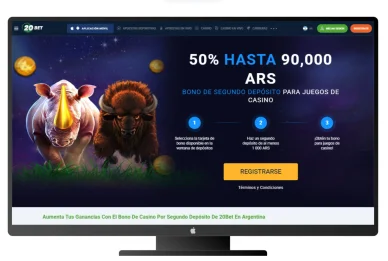 Bono por el segundo depósito en el casino 20bet