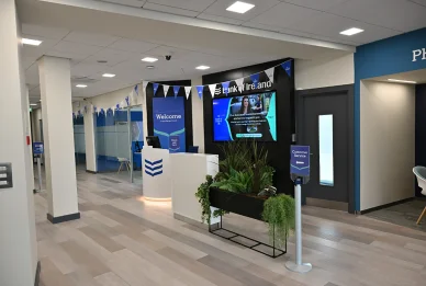 Bank of Ireland branch interior.