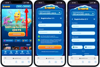 spinfin registration