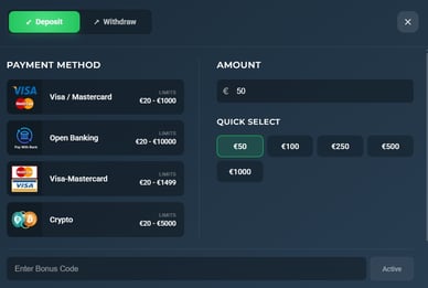 BetPortal Einzahlung
