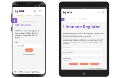 Vérifier licence MGA casino en ligne URL checker