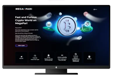 Criptomonedas en el casino Megapari