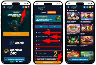 Rejestracja w kasynie Rejestracja w Casper Bets Casino Online