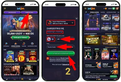 Rejestracja w kasynie Rejestracja w LolaJack Casino Online