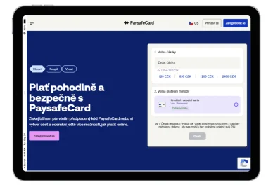 Hlavní stránka Paysafecard Paysafecard