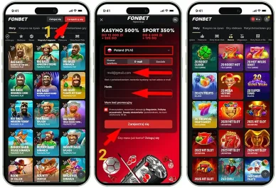 Rejestracja w kasynie Fonbet Rejestracja w kasynie